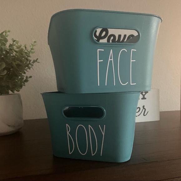 COPY - Set of 2 Rae Dunn inspired plastic baskets - Picture 2 of 4